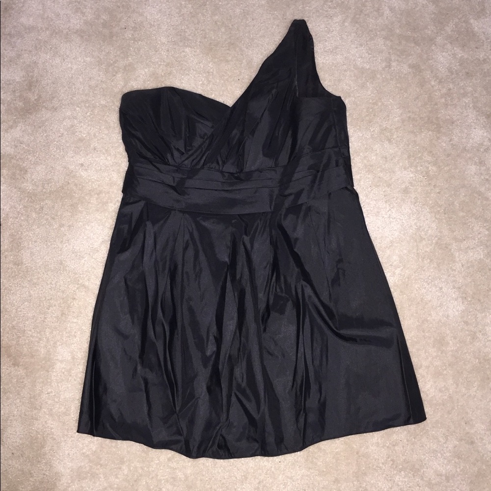 Black One shoulder cocktail dress PLUS